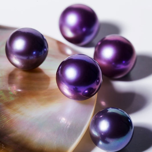 A04.New  Demon Grapes purple Eddison Pearls no shell opening（5-6.5mm）